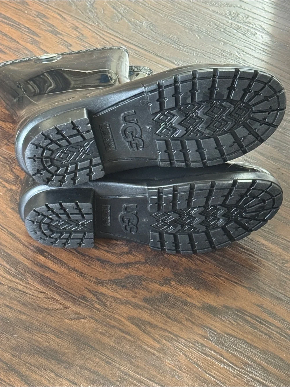UGG Black Gloss Rain Boots